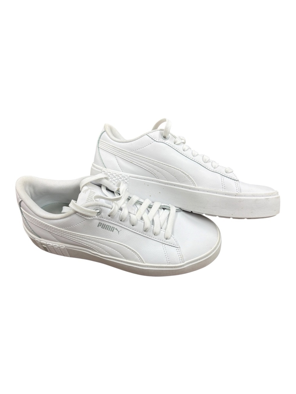 Puma White Leather Sneakers Size 8.5